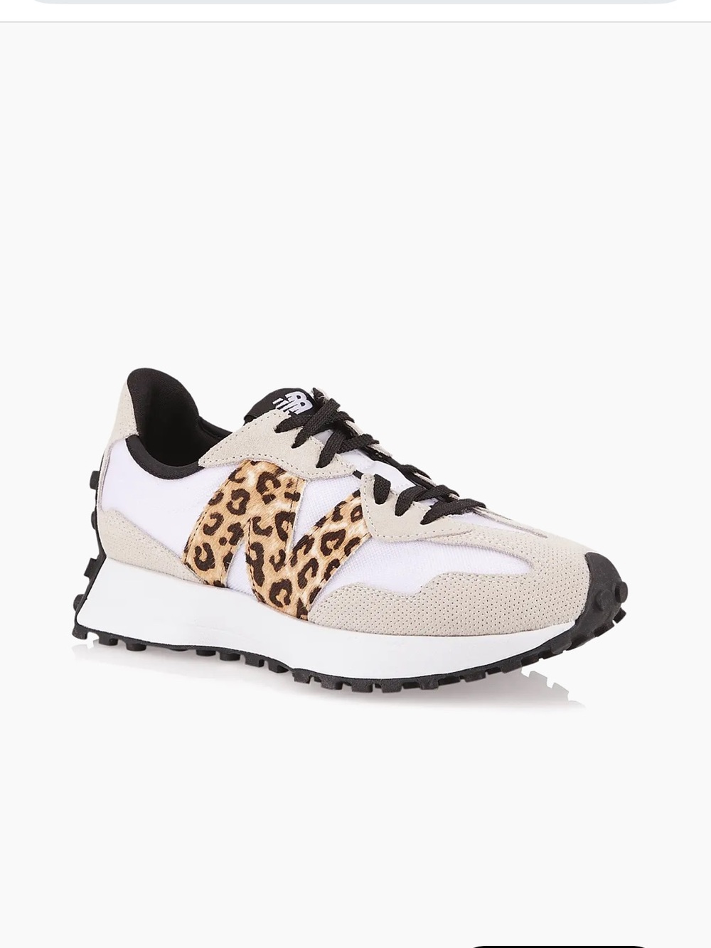 New Balance Women’s 327 Logo Low-Top Sneakers in Beige Leopard (9) - Picture 2 of 15